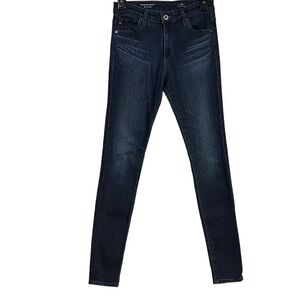AG Adriano Goldschmied The Farrah Skinny High Rise Ankle Blue Jeans 25R Stretch